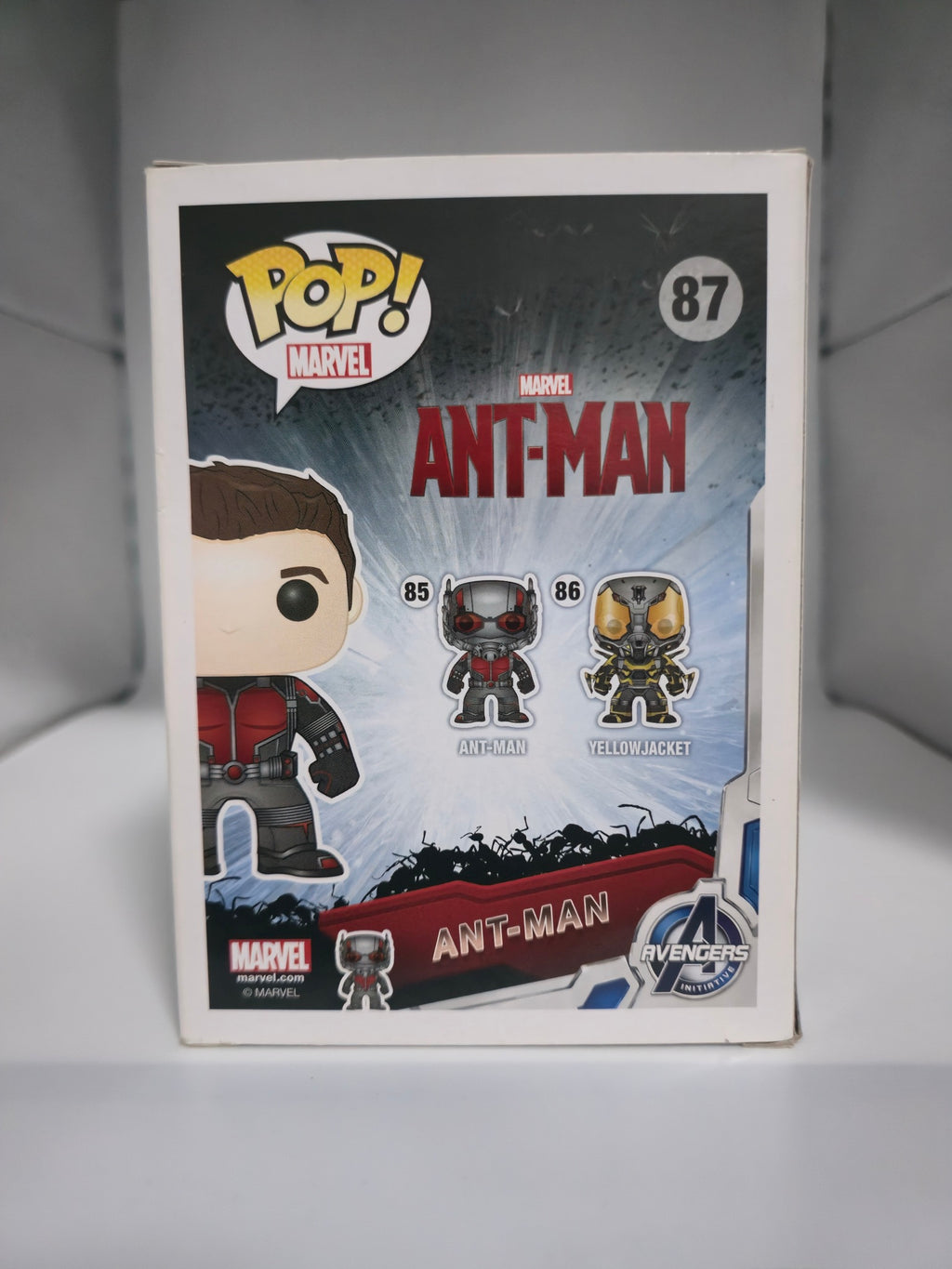 Ant-Man Funko Pop #87 back of box