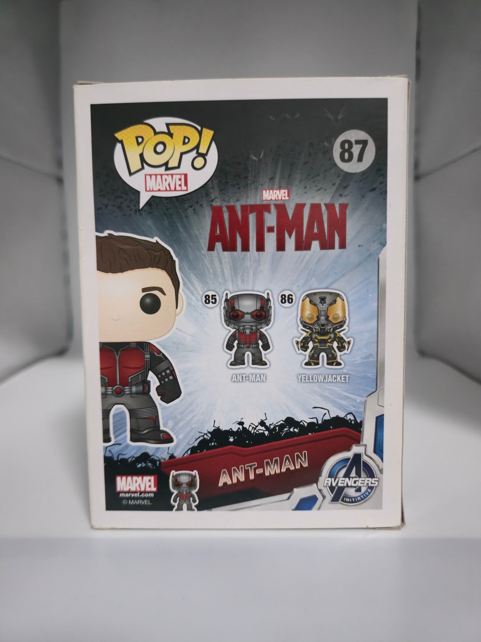Ant-Man Funko Pop #87 back of box