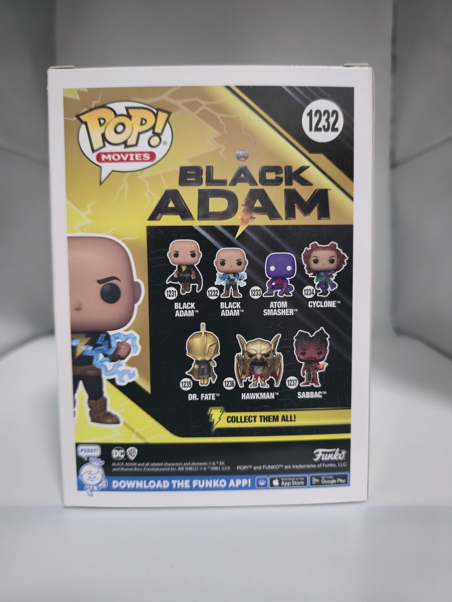 Black Adam Funko Pop #1232 box back
