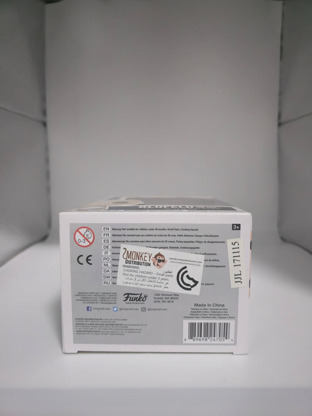 Funko Pop Blofeld #521 - bottom of box with barcode