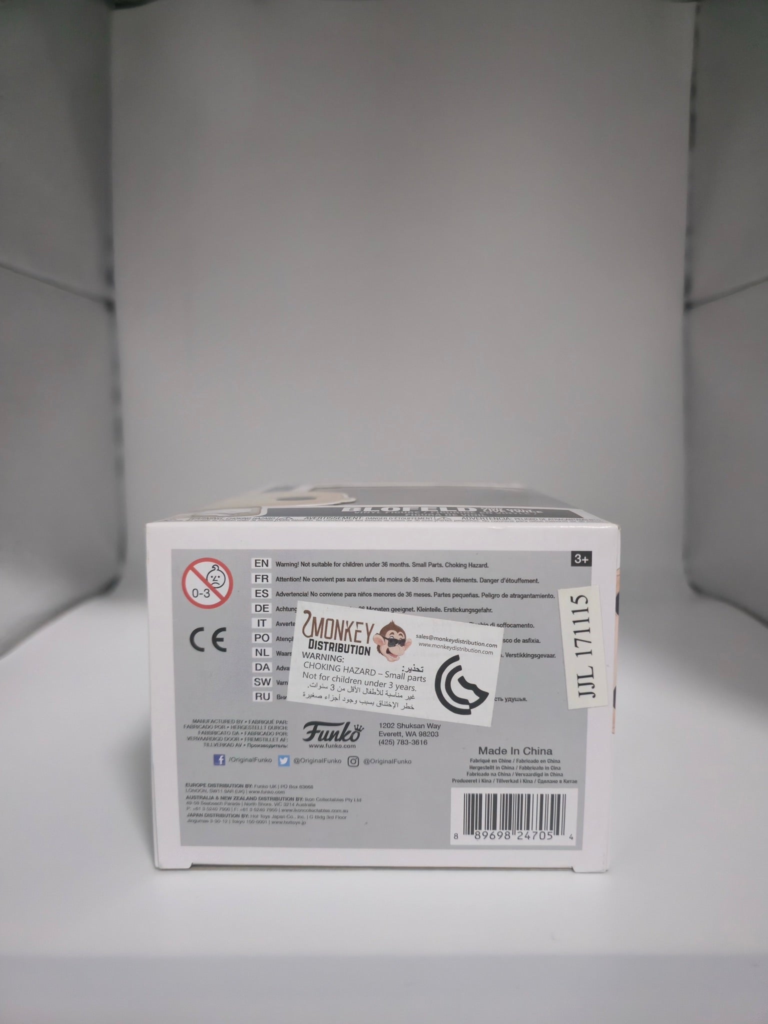 Funko Pop Blofeld #521 - bottom of box with barcode