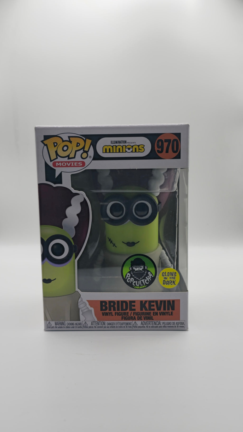 Funko Pop! Movies: Minions - Bride Kevin #970 (Glow in the Dark) (PopCultcha Exclusive)