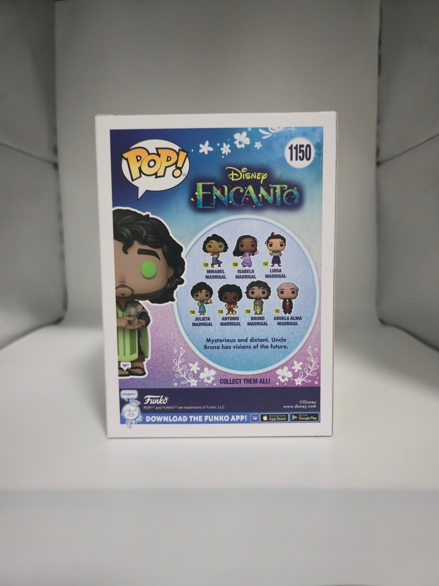 Bruno Madrigal Funko Pop #1150 back of box