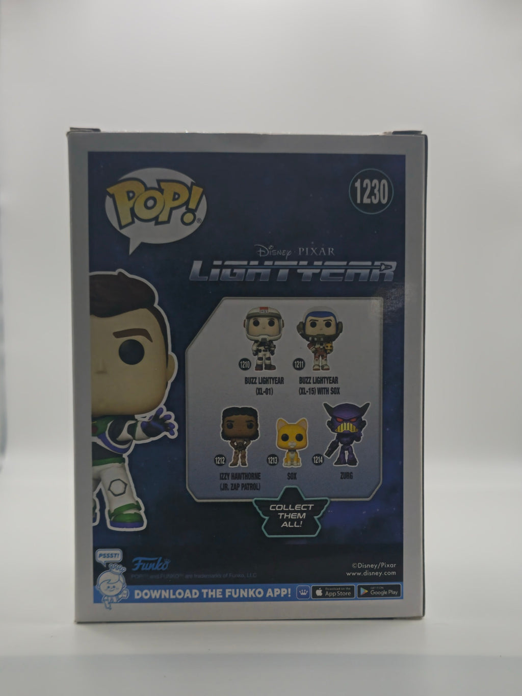 Funko Pop Buzz Lightyear #1230 - back of box