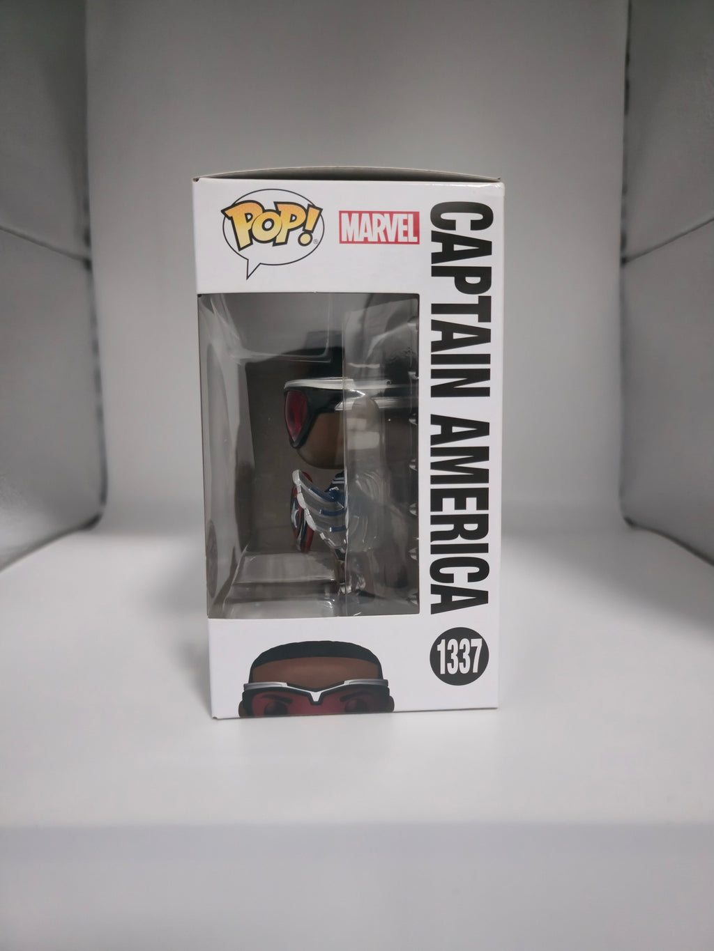 Captain America #1337 Funko Pop side of box
