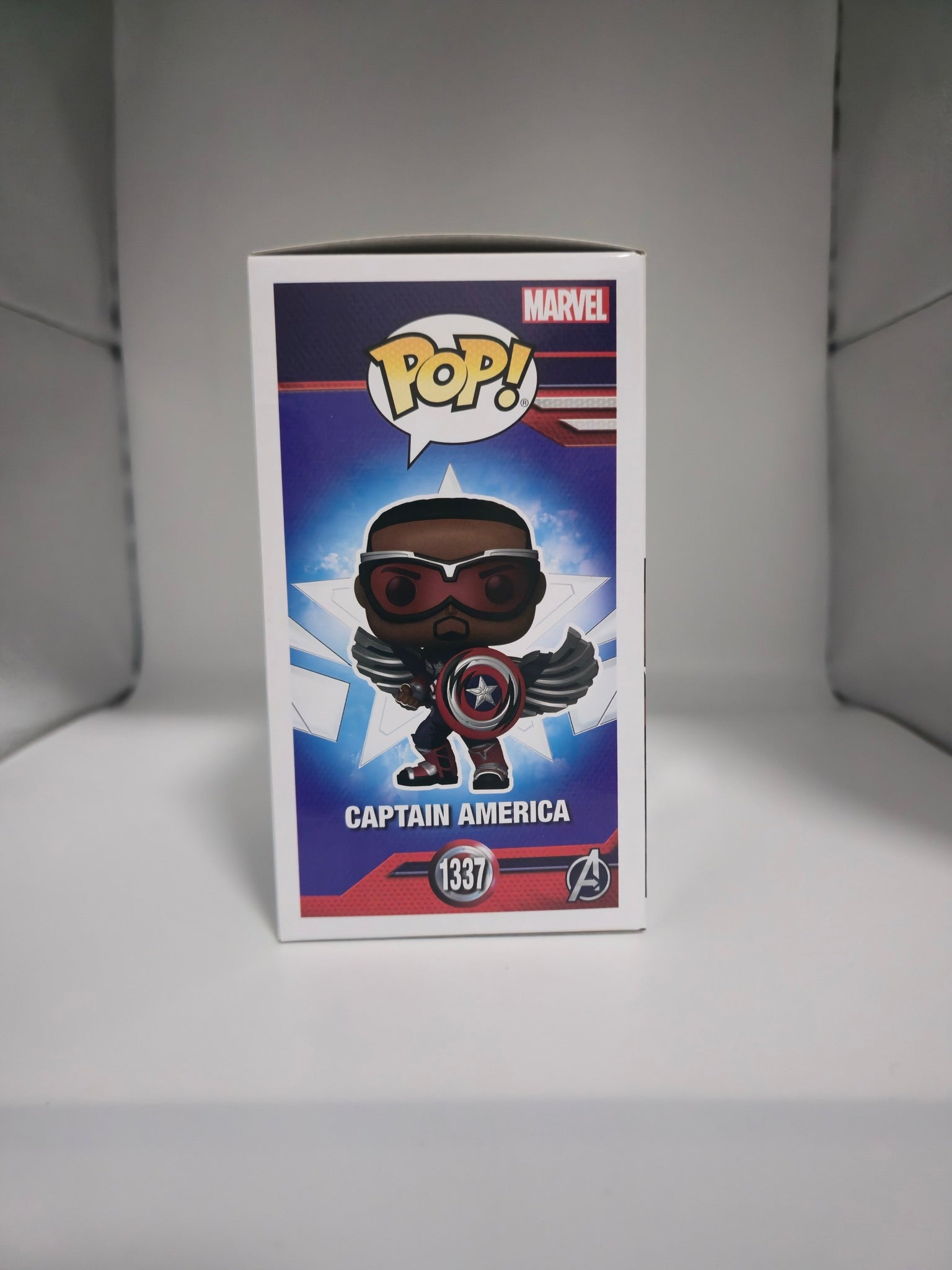 Captain America #1337 Funko Pop other side of box
