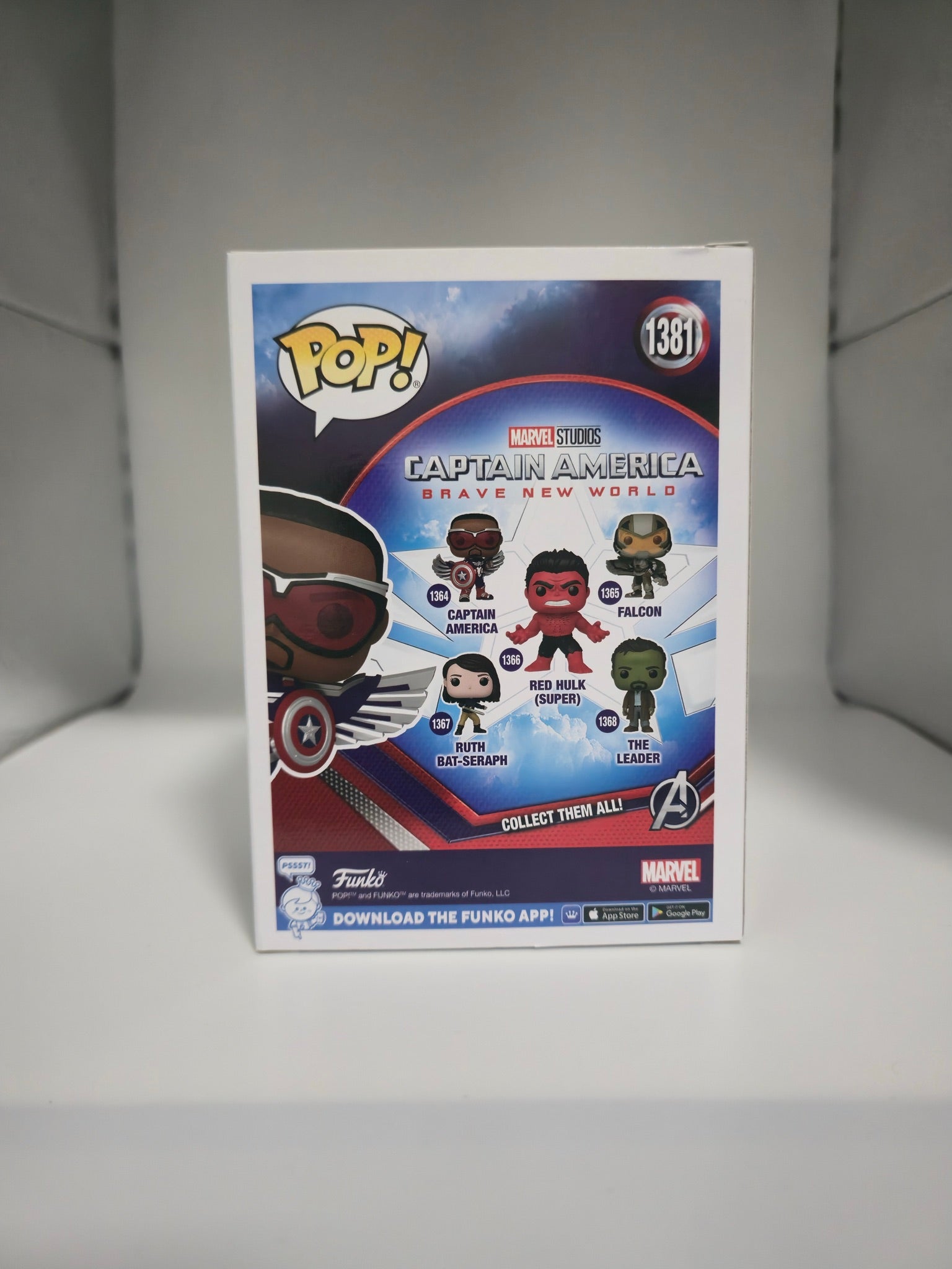 Captain America #1381 Funko Pop back of box