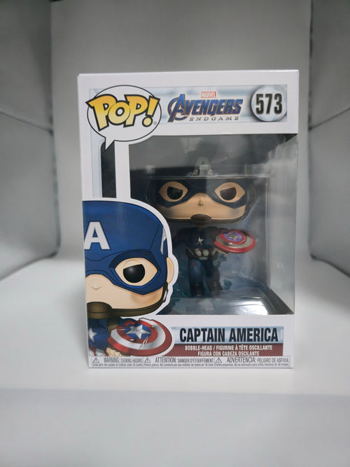 Captain America #573 Funko Pop Avengers Endgame front of box