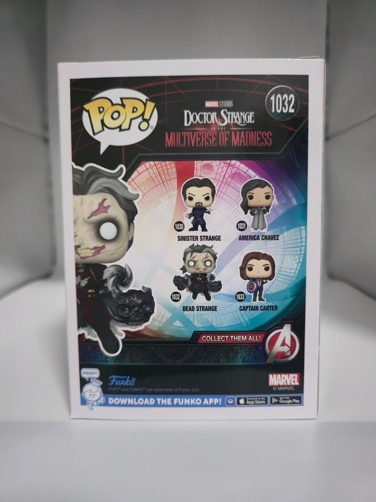 Dead Strange Funko Pop #1032 back of box