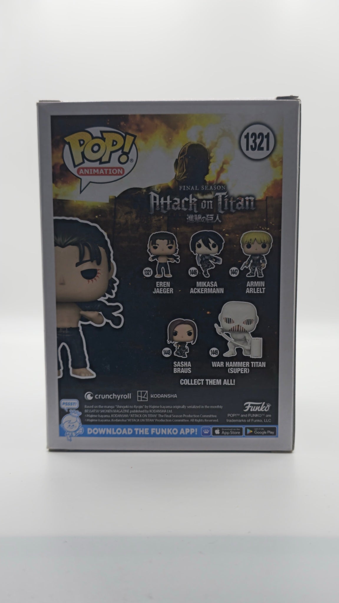 Funko Pop! Animation: Attack on Titan - Eren Jaeger #1321 (Amazon Exclusive)