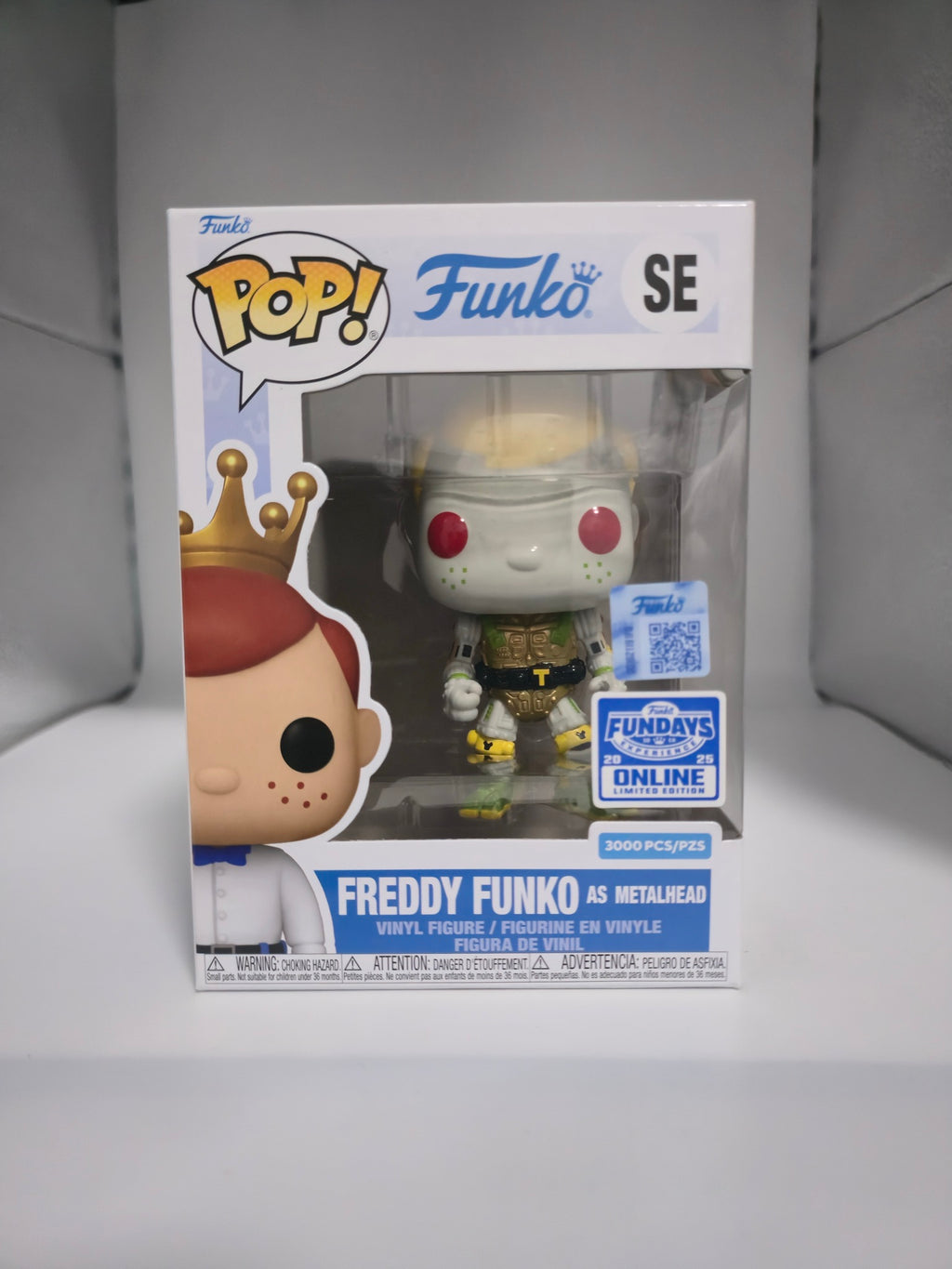 Freddy Funko as Metalhead SE Funko Pop front of box
