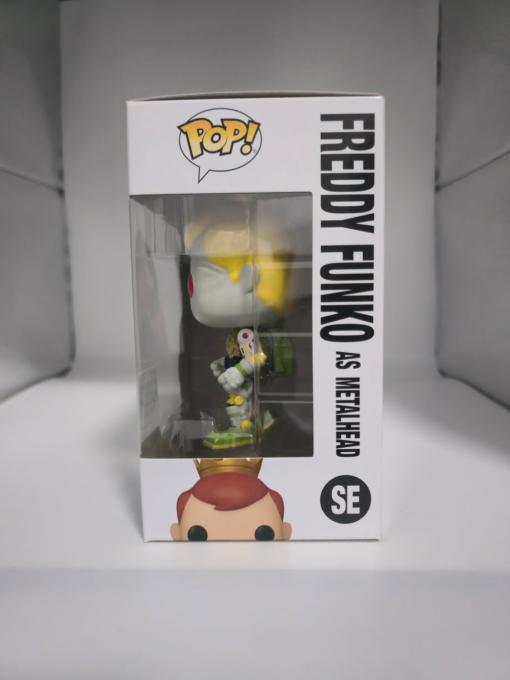 Freddy Funko as Metalhead SE Funko Pop side of box
