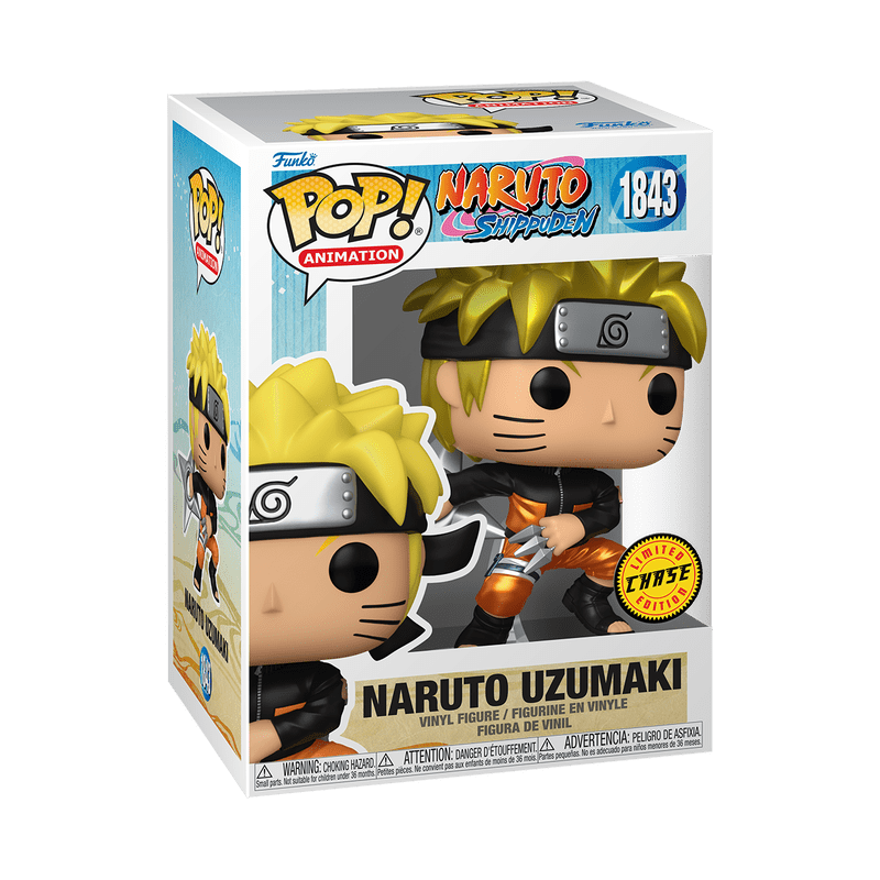 Funko Pop Naruto Uzumaki Shuriken Metallic Chase #1843 in box