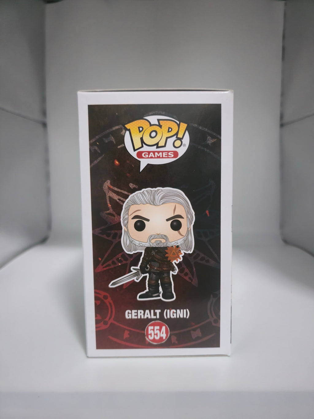 Geralt (Igni) Funko Pop #554 other side of box