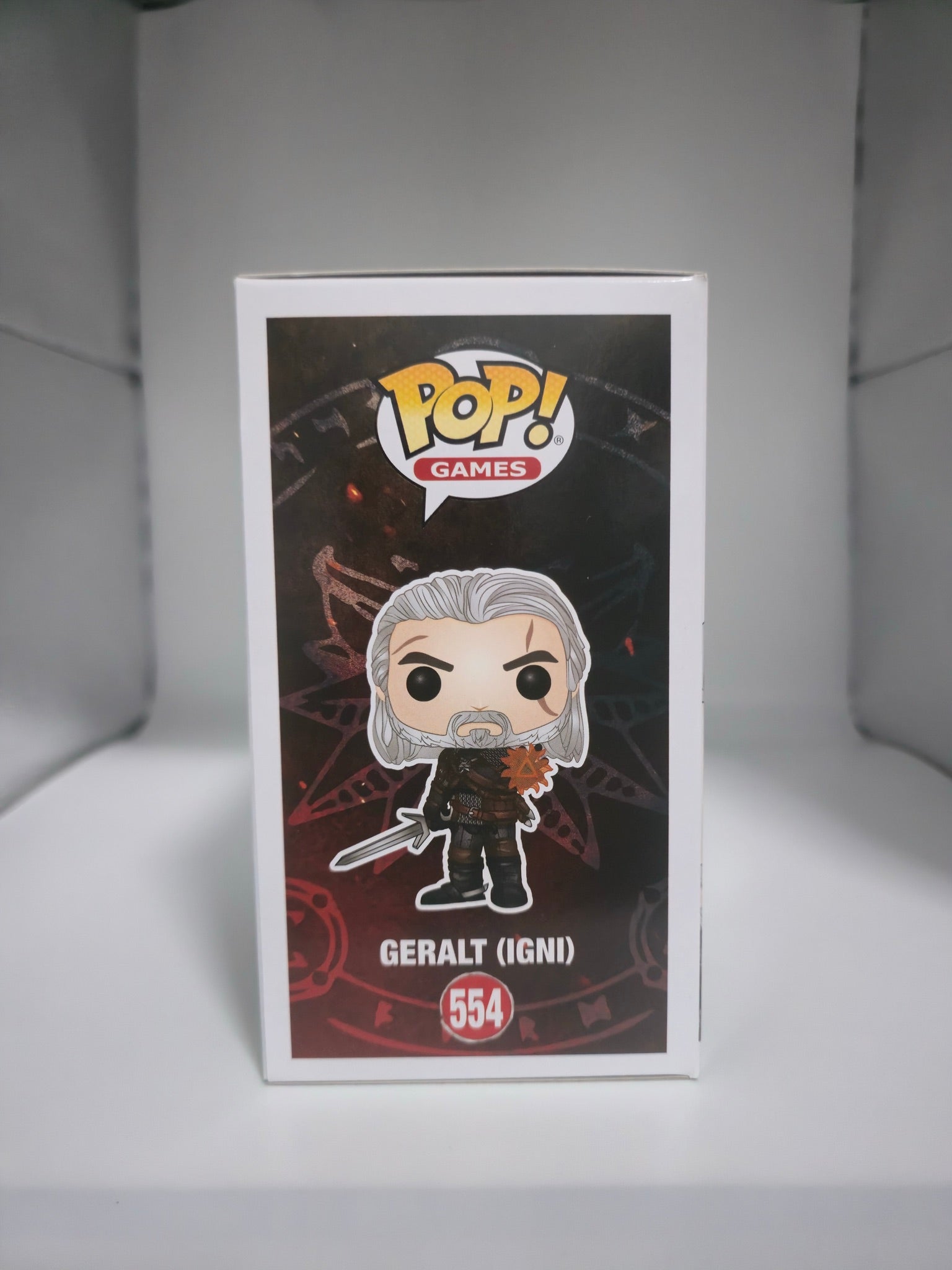 Geralt (Igni) Funko Pop #554 other side of box