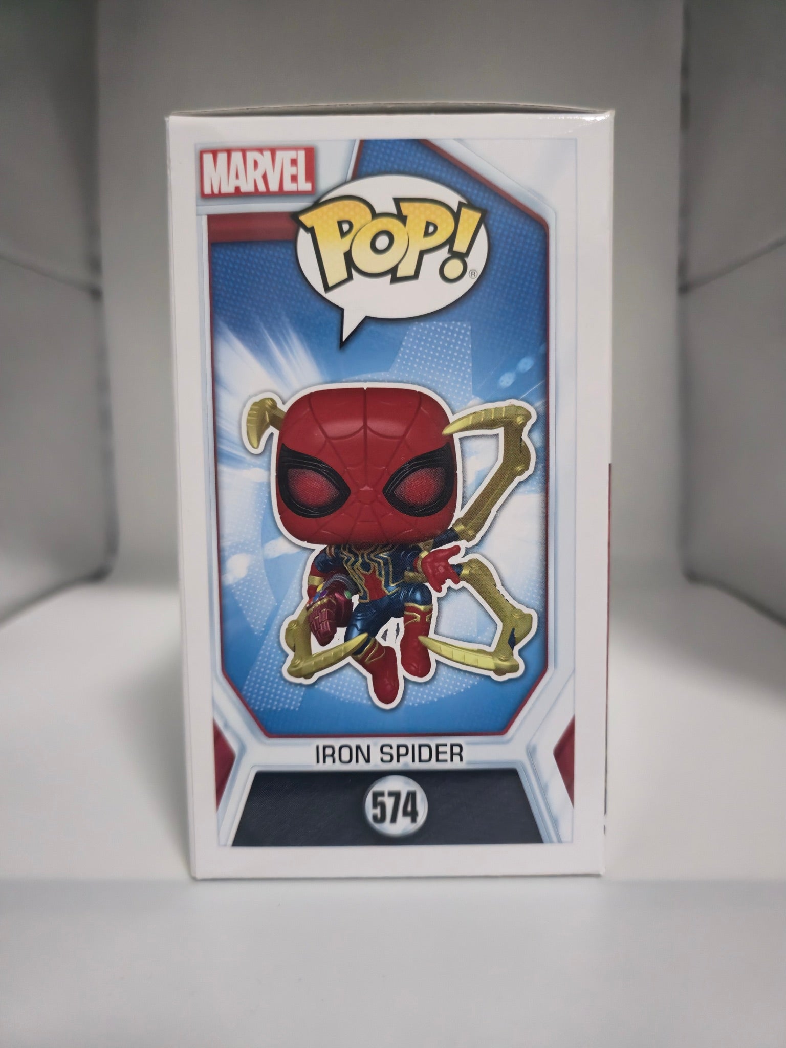 Iron Spider Funko Pop #574 other side of box