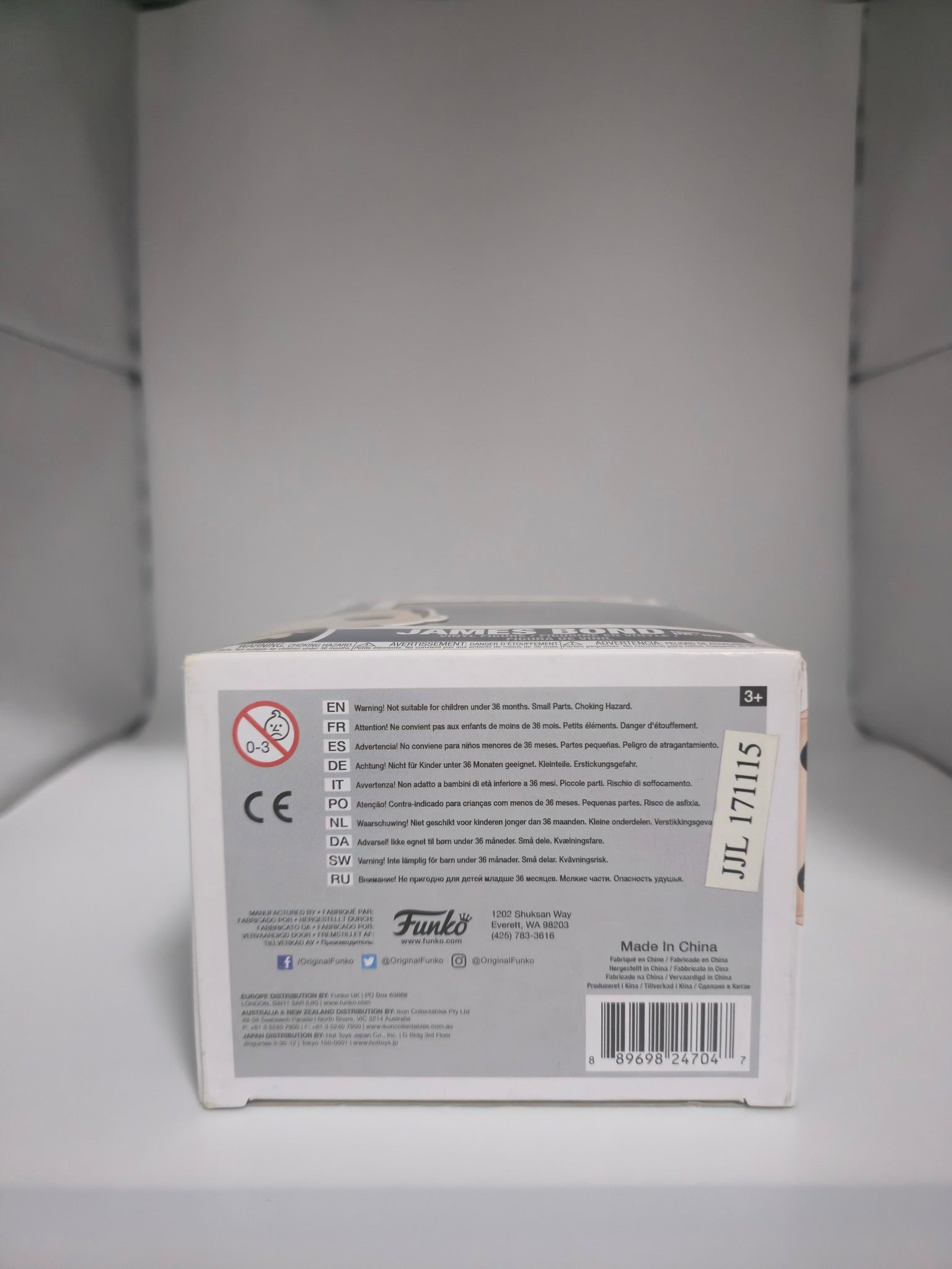 James Bond from Dr. No Funko Pop #524 bottom of box