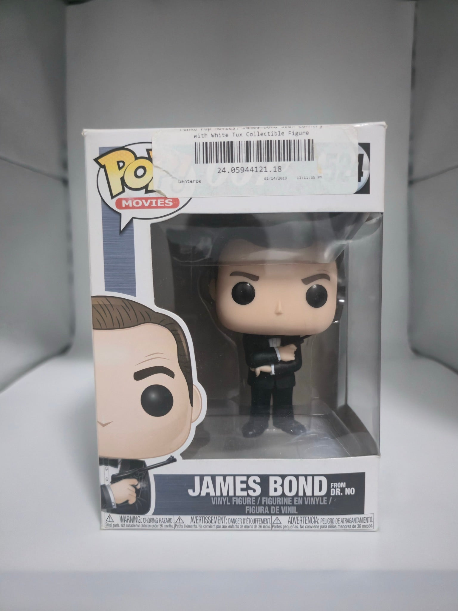 James Bond from Dr. No Funko Pop #524 front of box