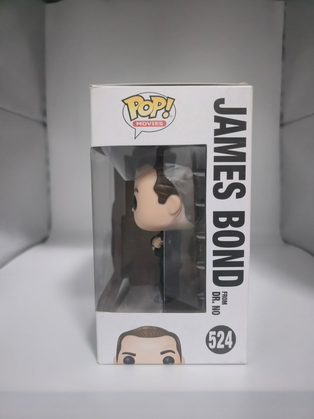 James Bond from Dr. No Funko Pop #524 side of box