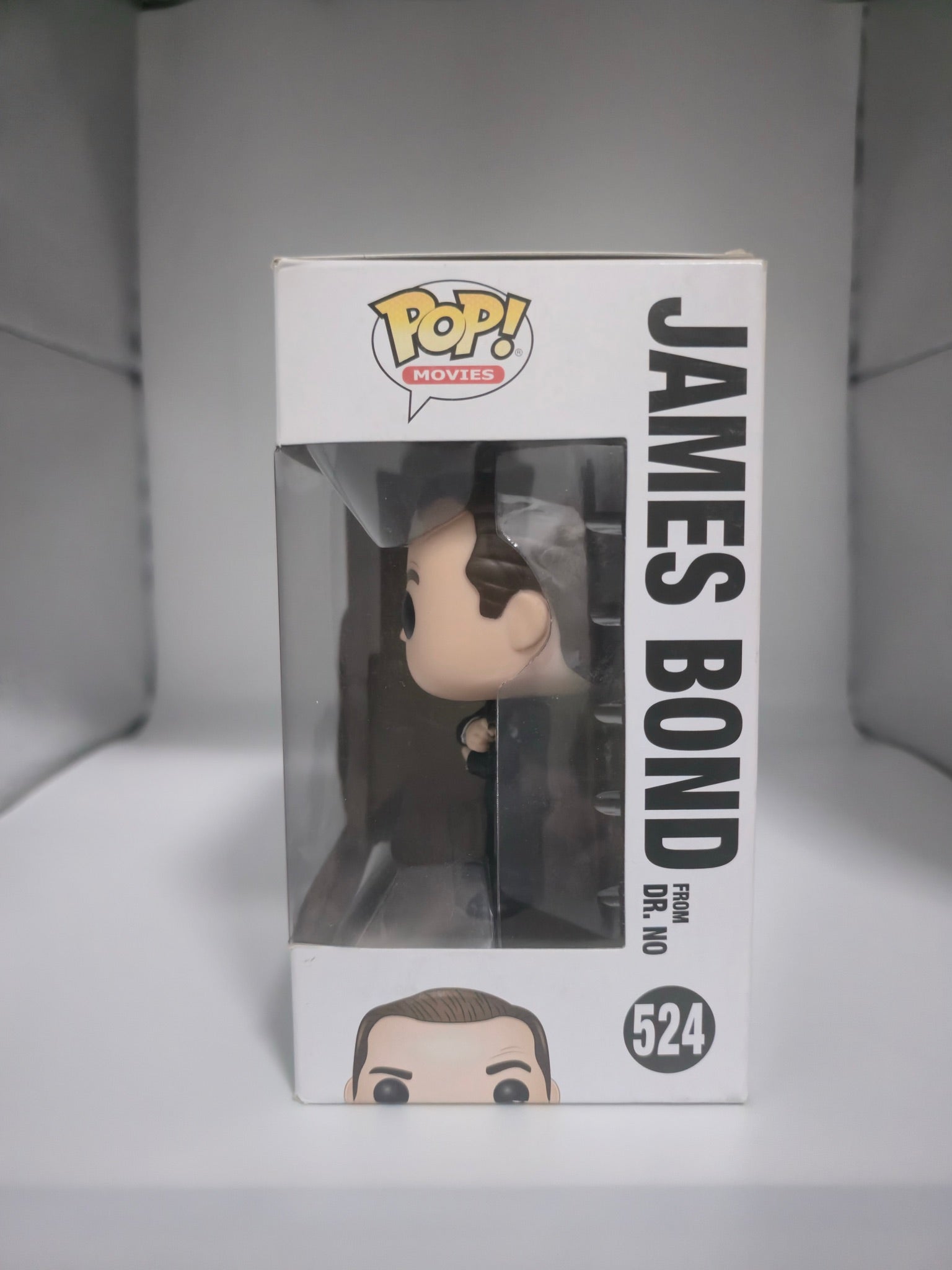 James Bond from Dr. No Funko Pop #524 side of box