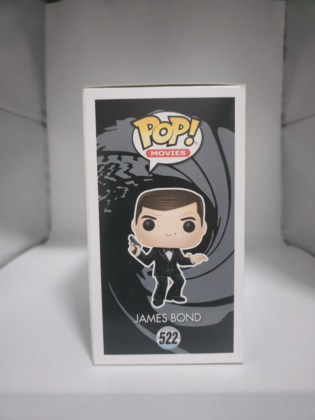 James Bond from The Spy Who Loved Me Funko Pop #522 other side of box