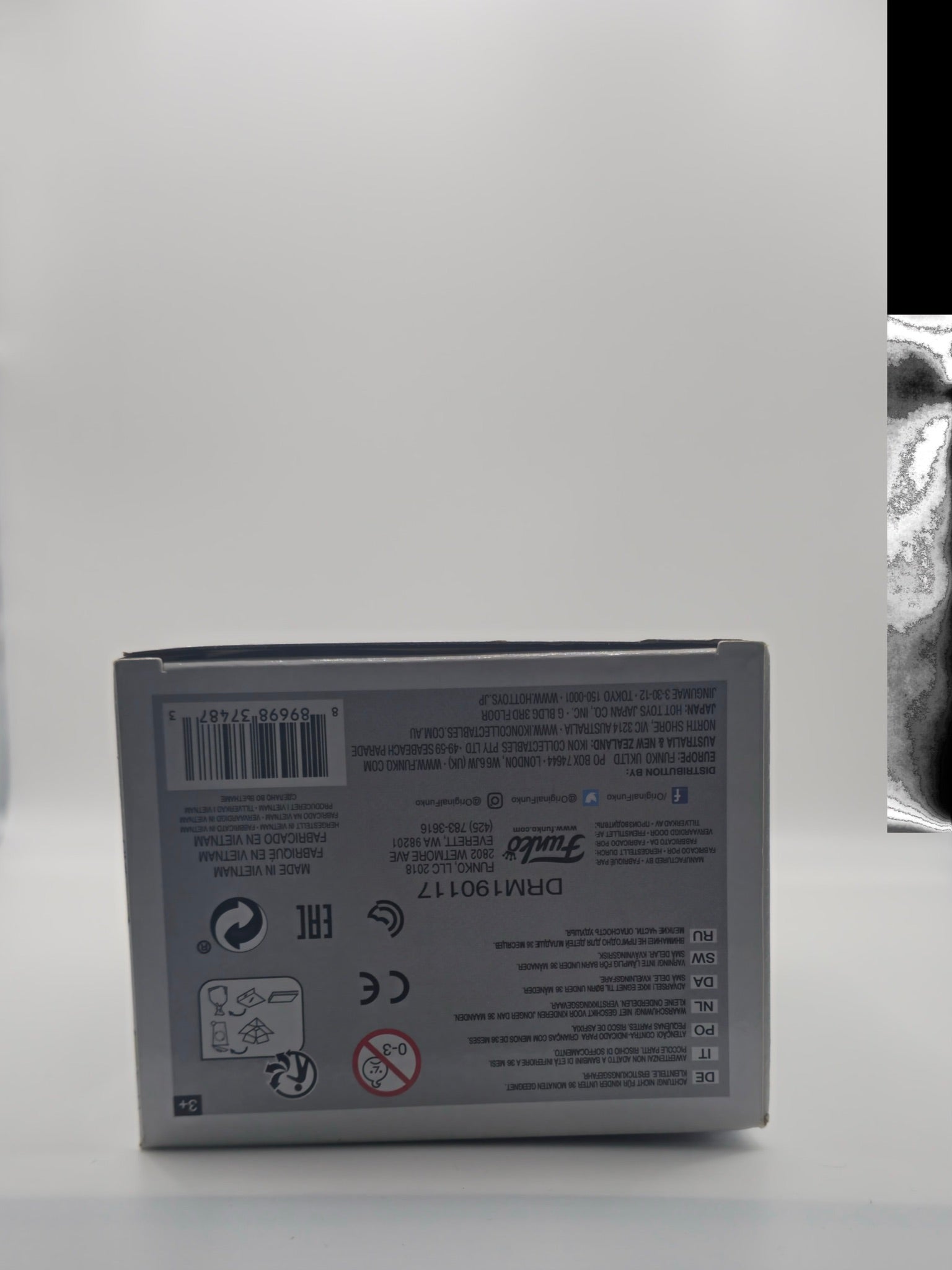 Funko Pop Joker #273 - bottom of box with barcode