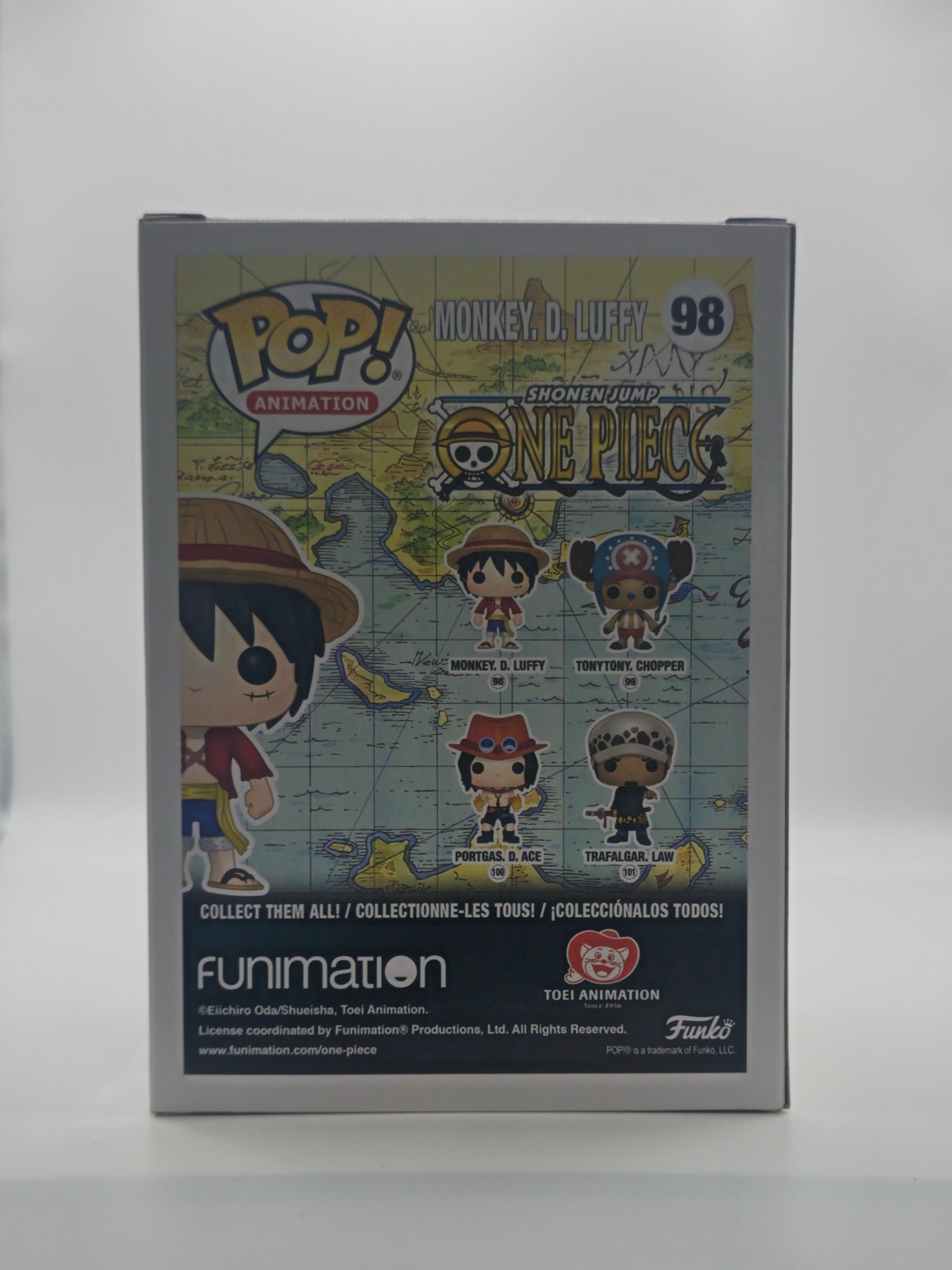 Funko Pop Monkey D. Luffy #98 - back of box