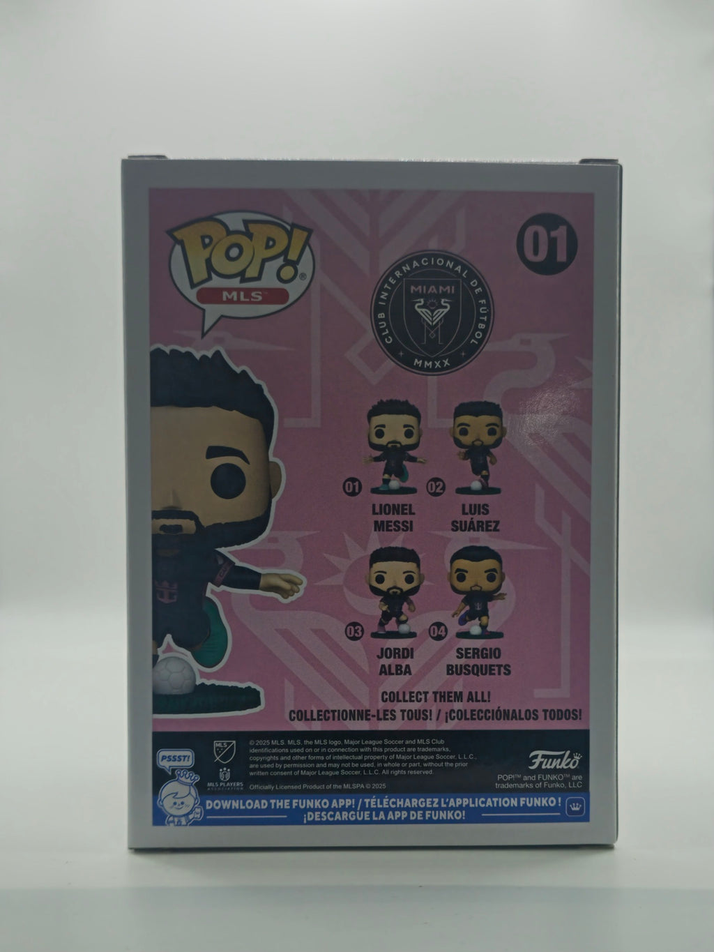 Funko Pop Lionel Messi #01 - back of box