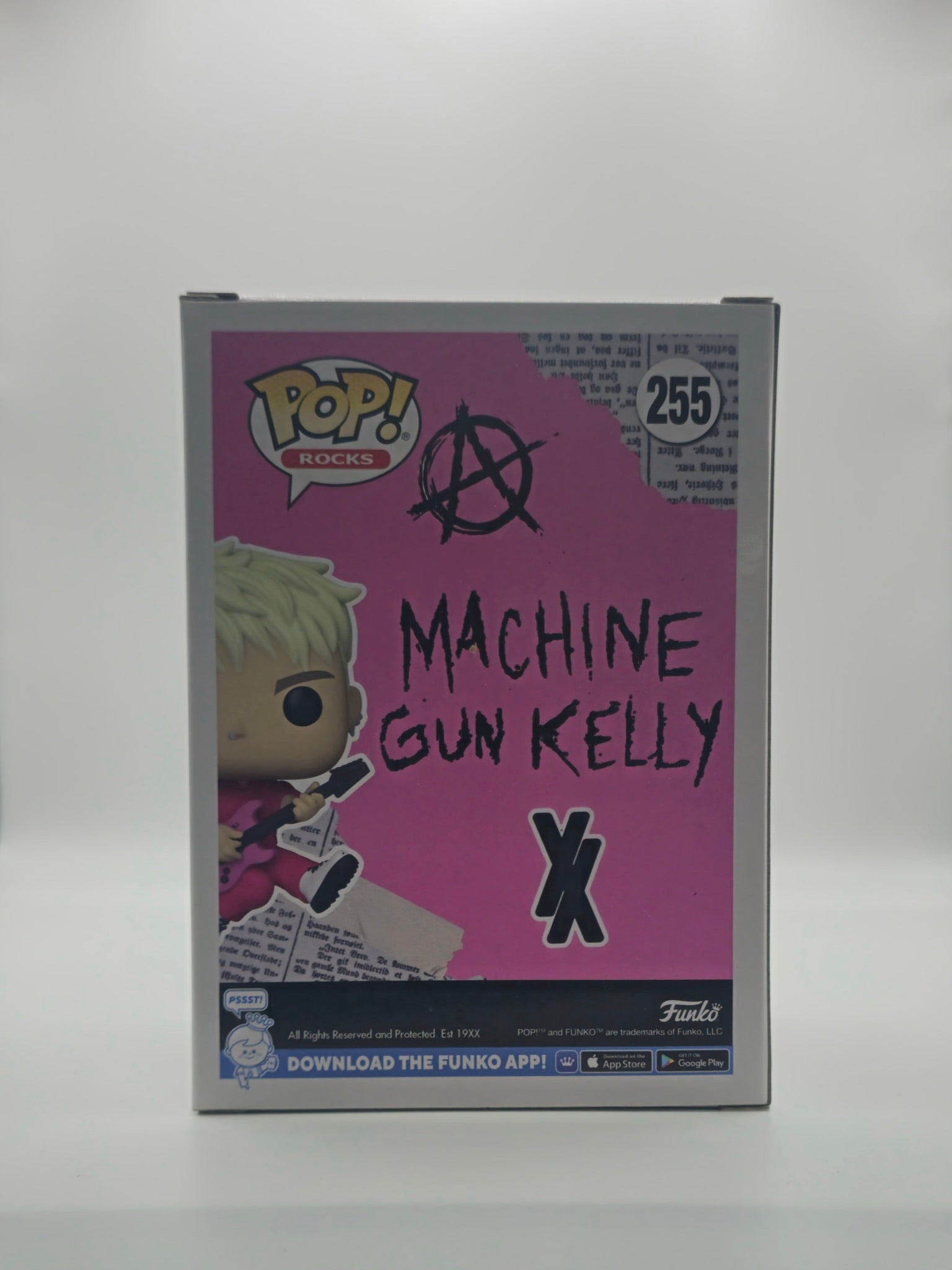 Funko Pop Machine Gun Kelly #255 - back of box