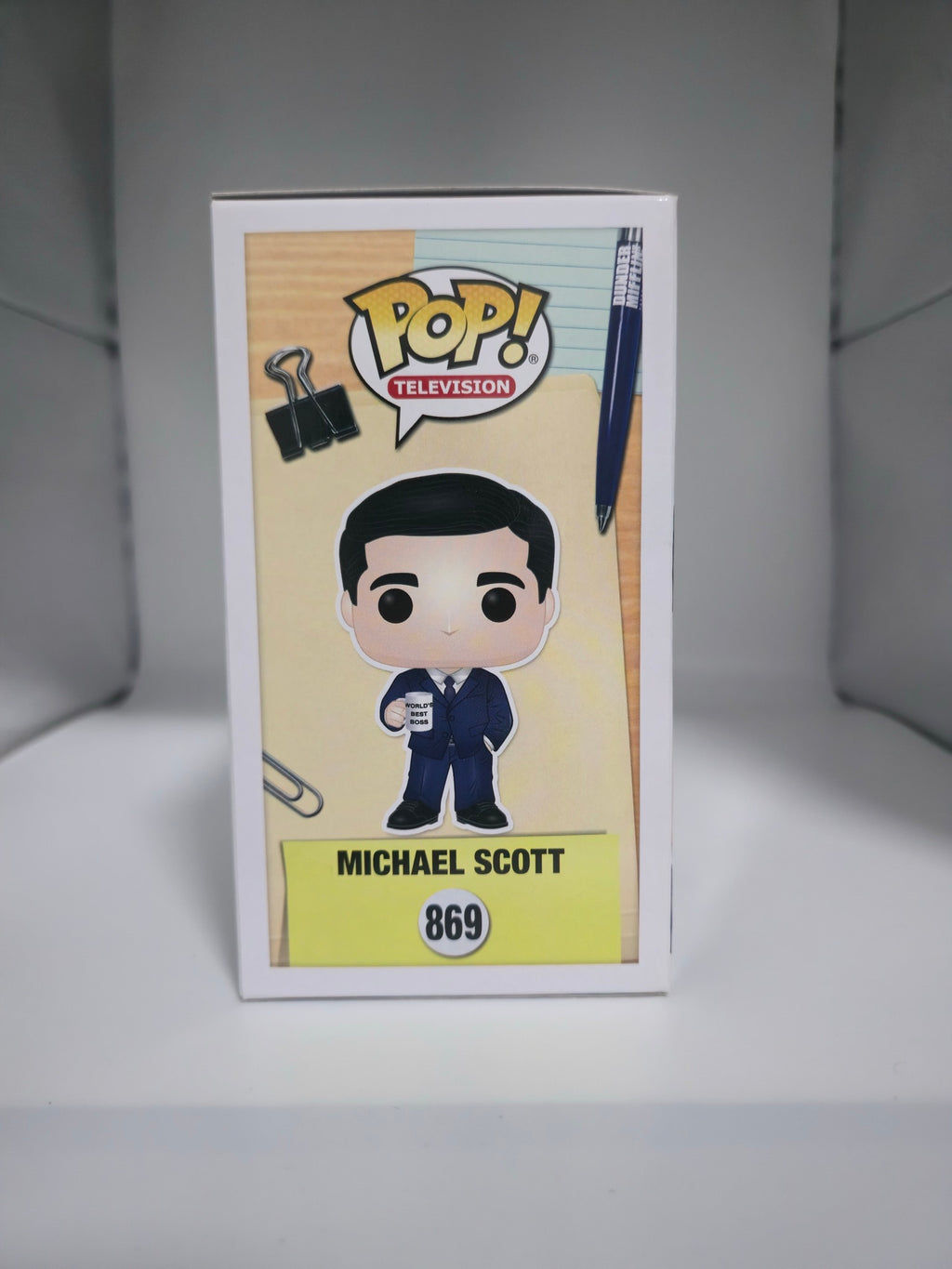 Michael Scott #869 Funko Pop other side of box