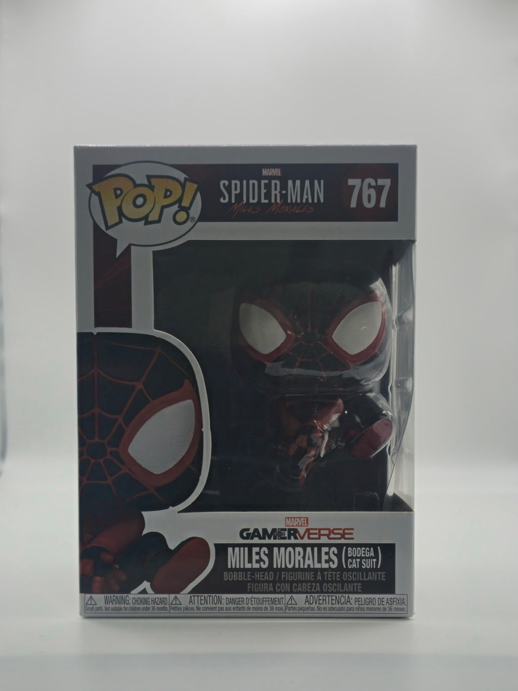 Funko Pop Miles Morales Bodega Cat Suit #767 - front of box