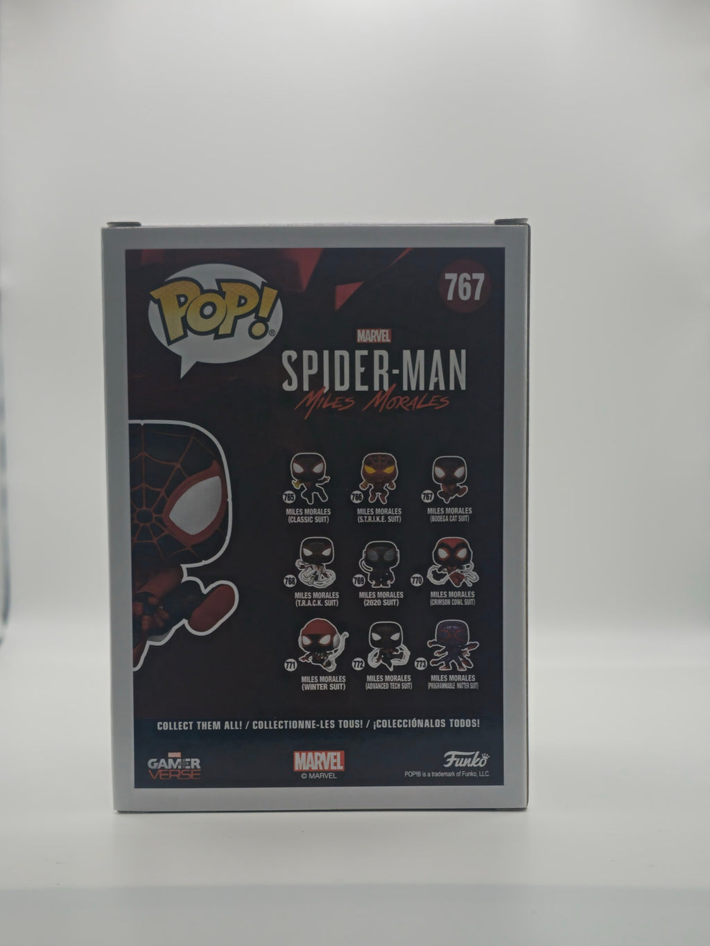Funko Pop Miles Morales #767 - back of box