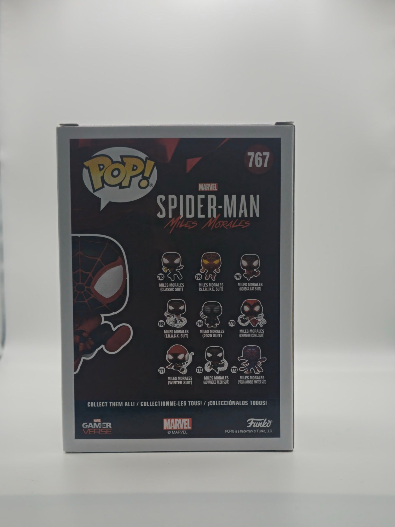 Funko Pop Miles Morales #767 - back of box