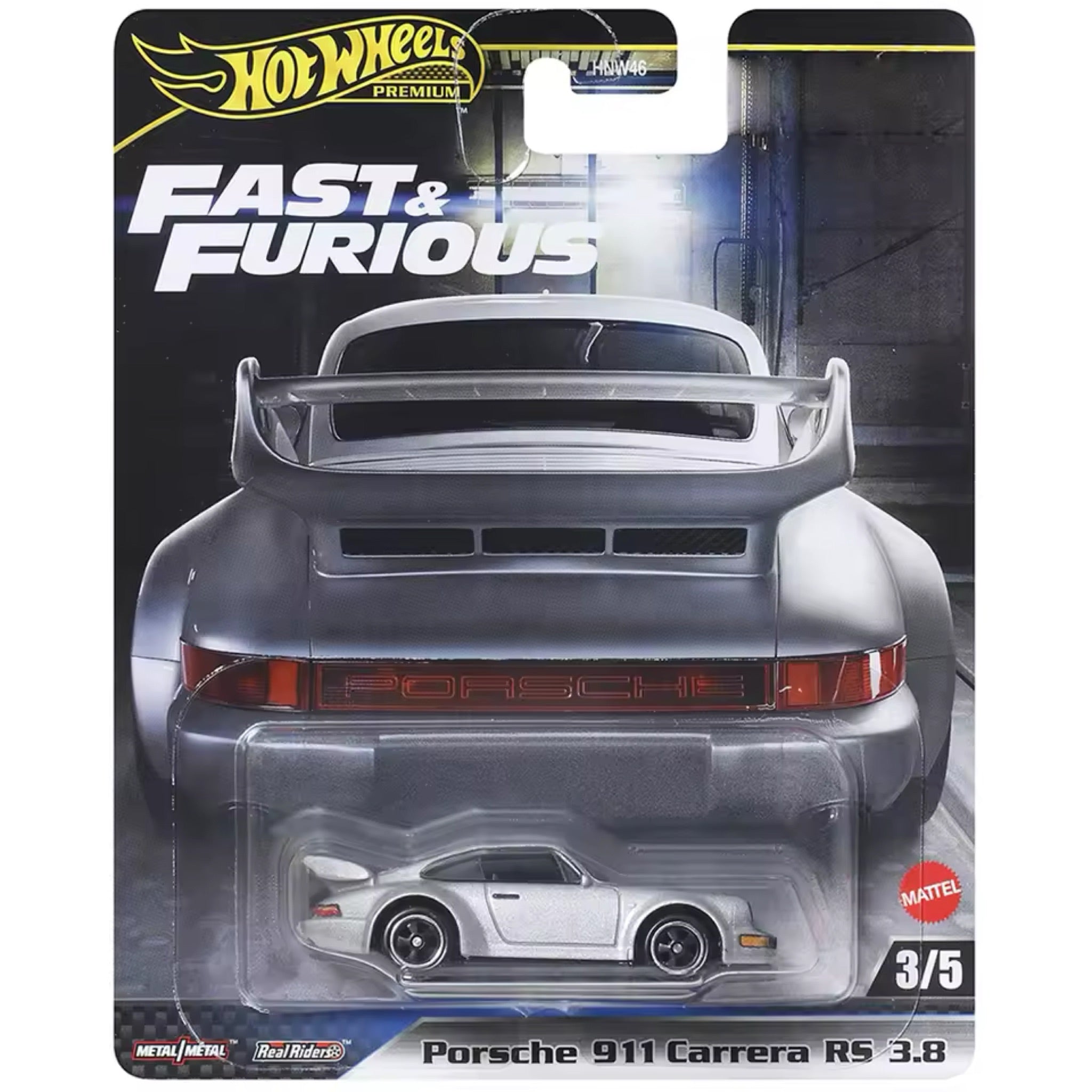 Hot Wheels Premium Fast & Furious Porsche 911 Carrera RS 3.8 1:64 die-cast on card