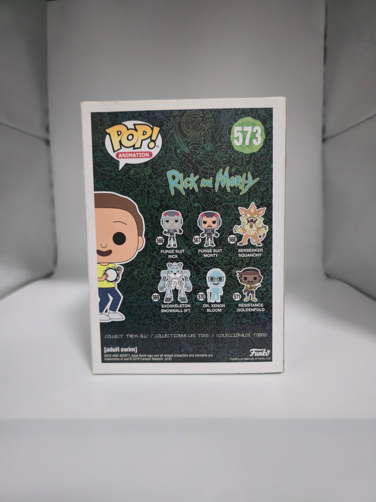 Schwifty Morty Funko Pop #573 back of box