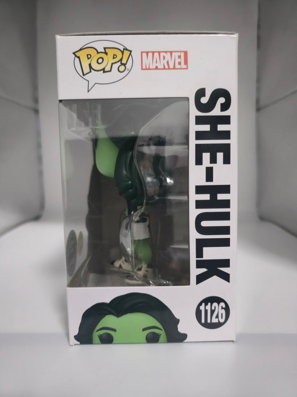 She-Hulk Funko Pop #1126 box side