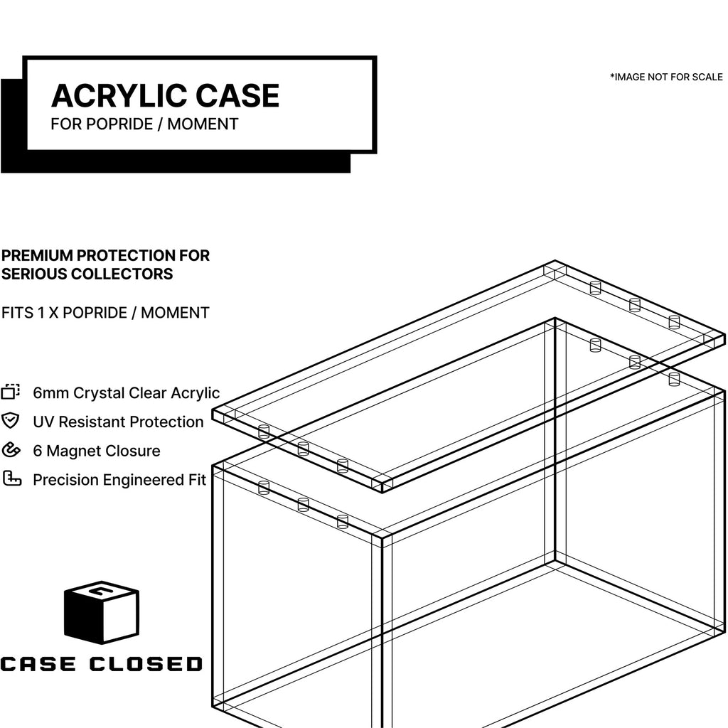 Acrylic case for Pop Ride / Moment - 6mm crystal clear acrylic, UV resistant, 6 magnet closure