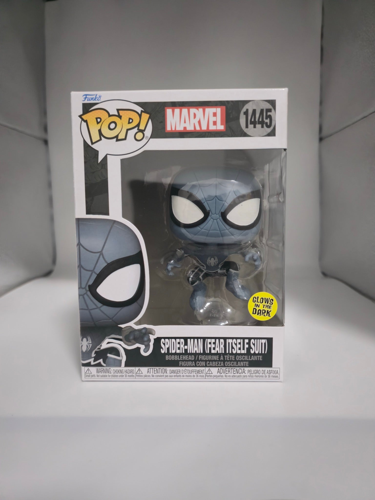 Spider-Man (Fear Itself Suit) Funko Pop #1445 front of box