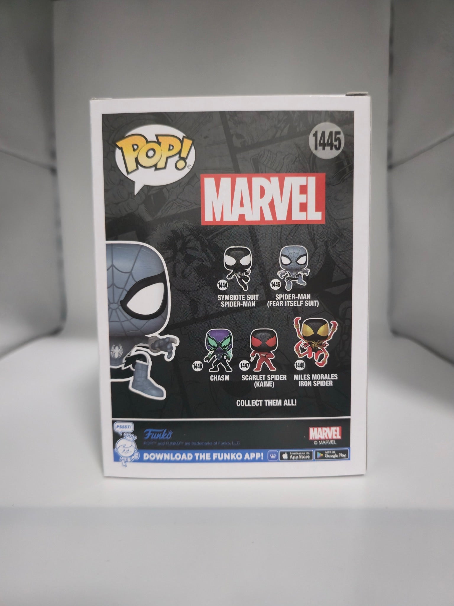 Spider-Man (Fear Itself Suit) Funko Pop #1445 back of box