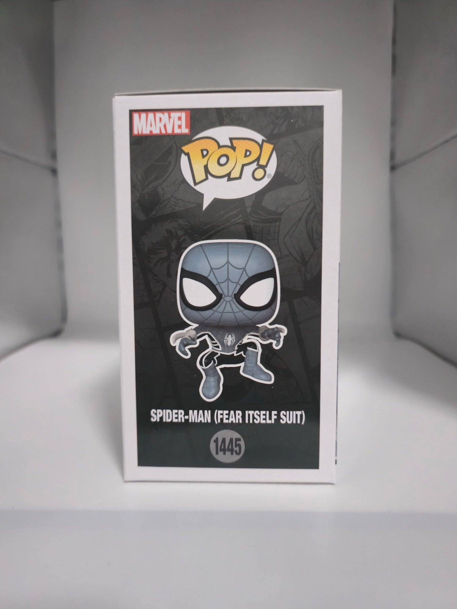 Spider-Man (Fear Itself Suit) Funko Pop #1445 side of box