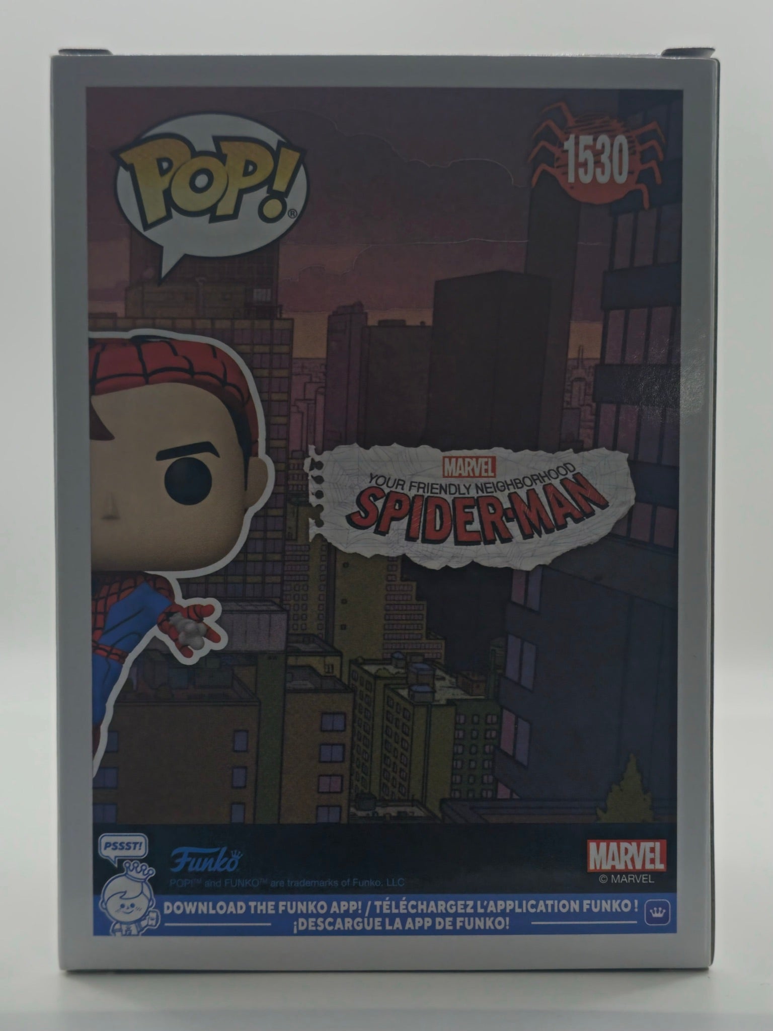Funko Pop Spider-Man #1530 - back of box