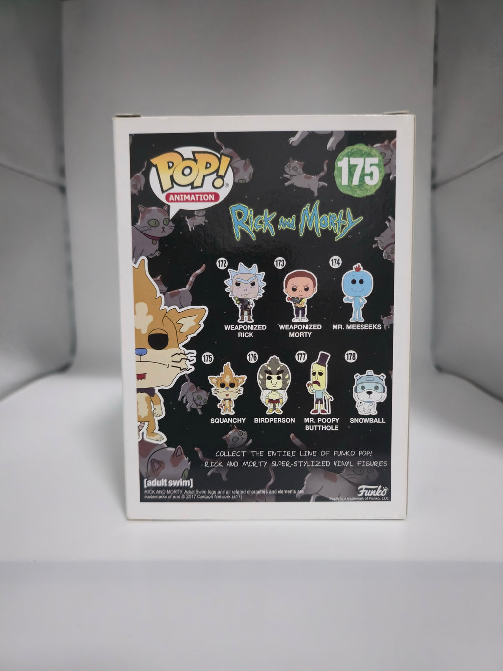 Funko Pop! Rick and Morty Squanchy #175 back of box