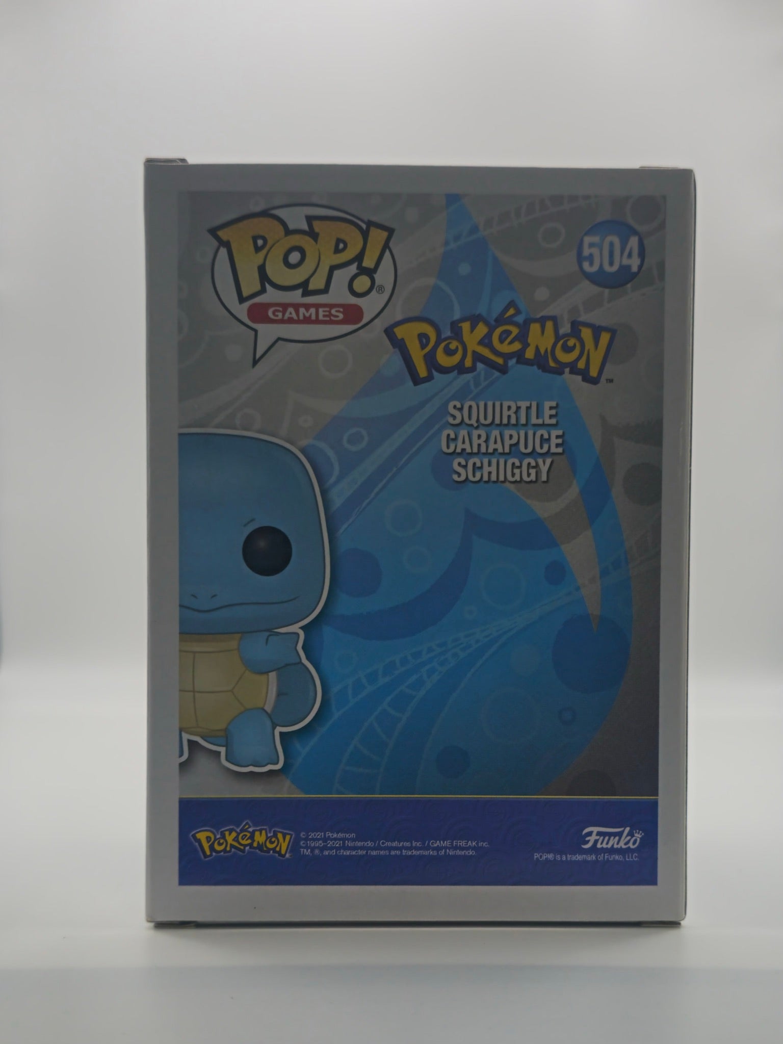 Funko Pop Squirtle #504 Diamond - back of box