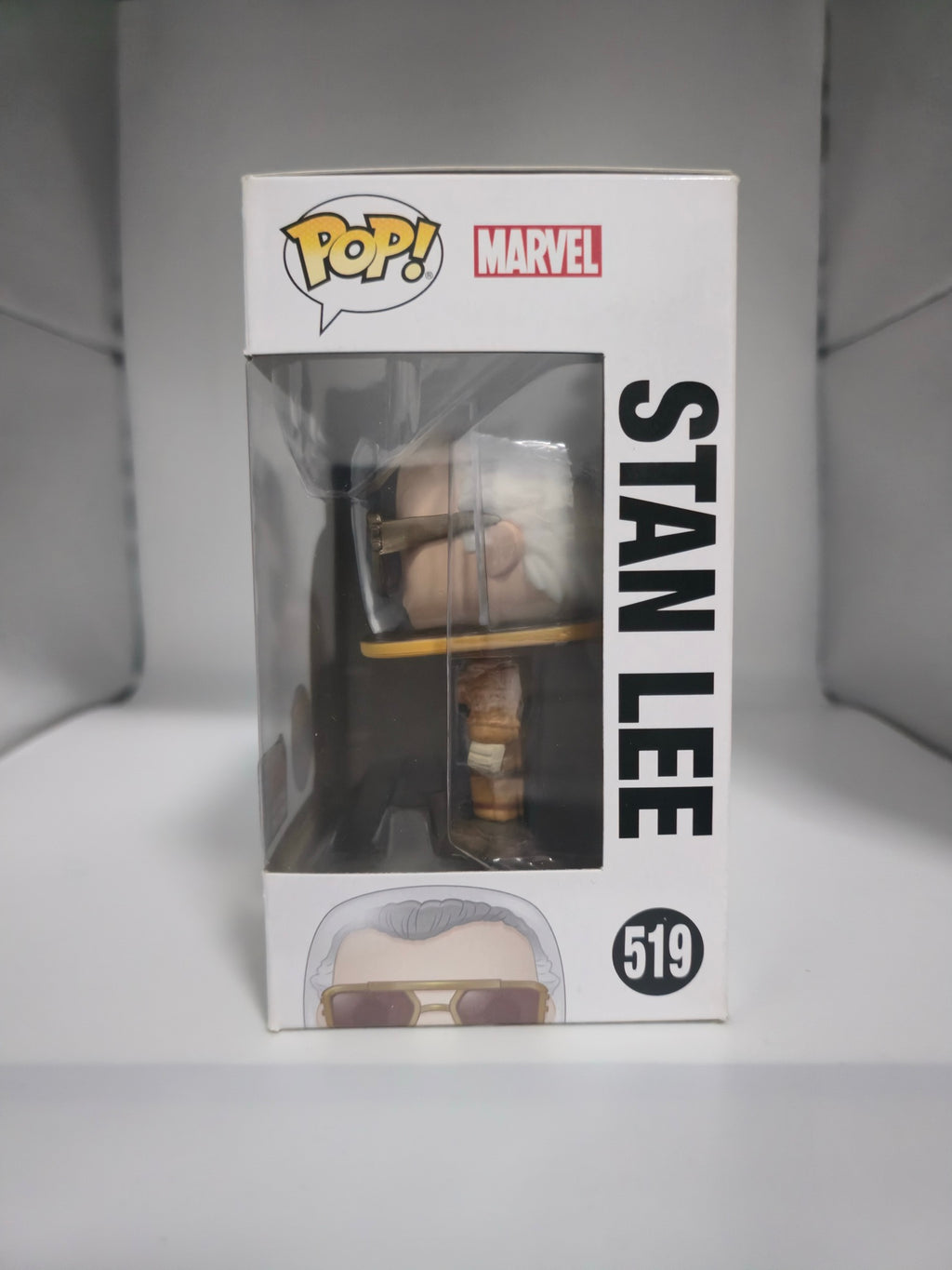 Stan Lee Astronaut Funko Pop #519 side of box