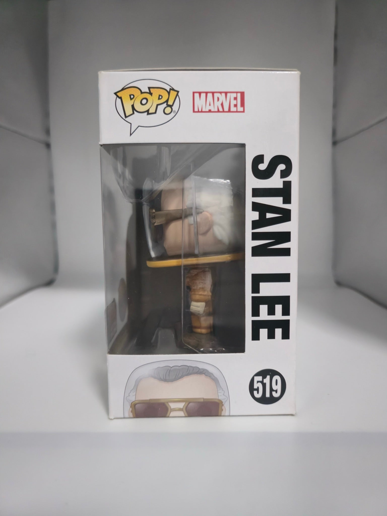 Stan Lee Astronaut Funko Pop #519 side of box