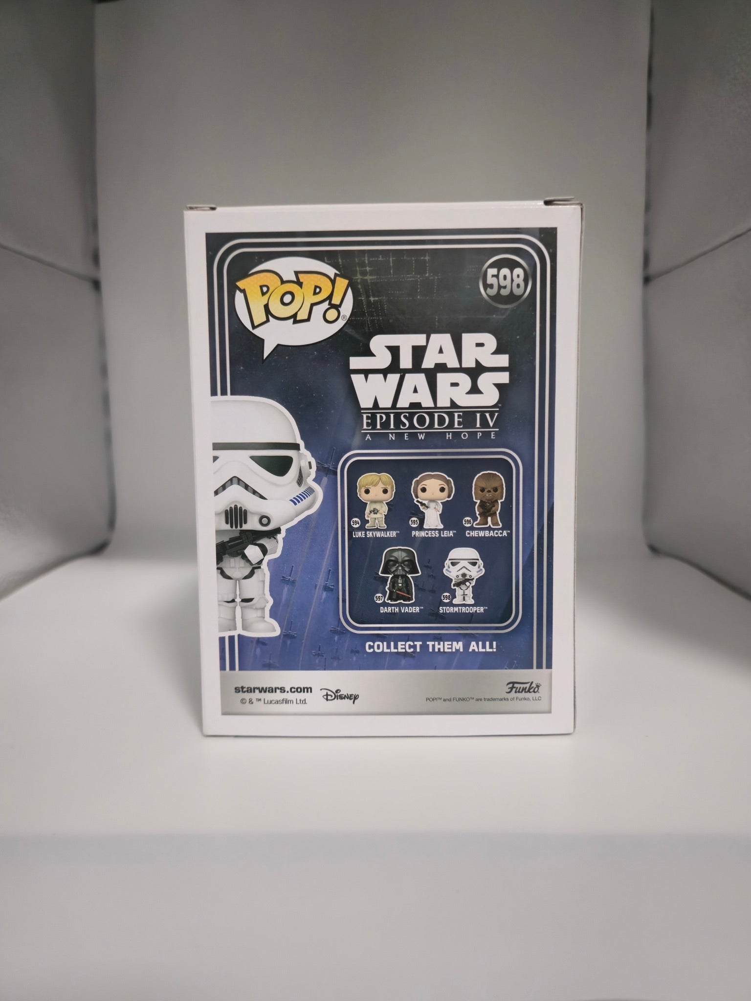 Funko Pop! Star Wars Stormtrooper #598 back of box