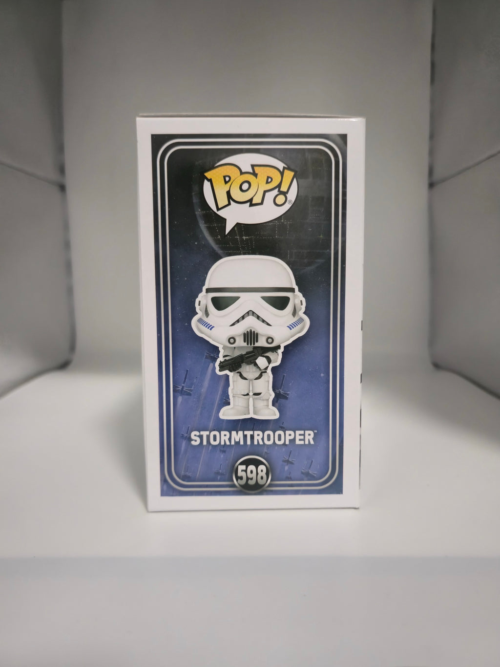 Funko Pop! Star Wars Stormtrooper #598 other side of box