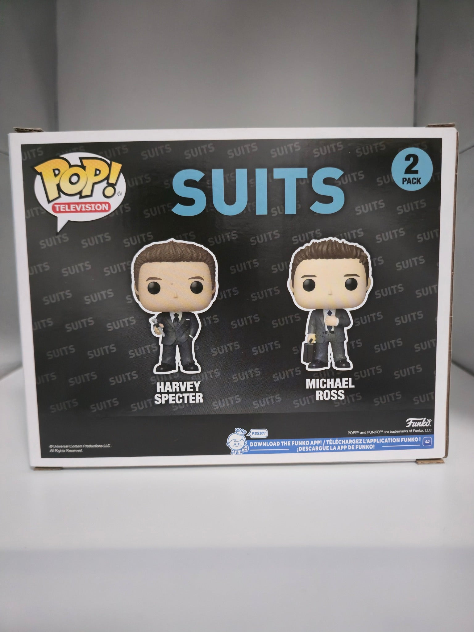 Suits 2-Pack Funko Pop back of box