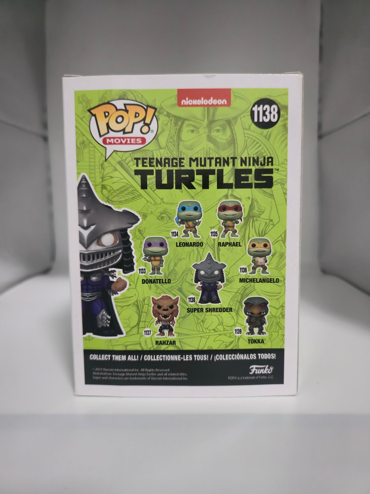 Funko Pop! Super Shredder #1138 TMNT back of box