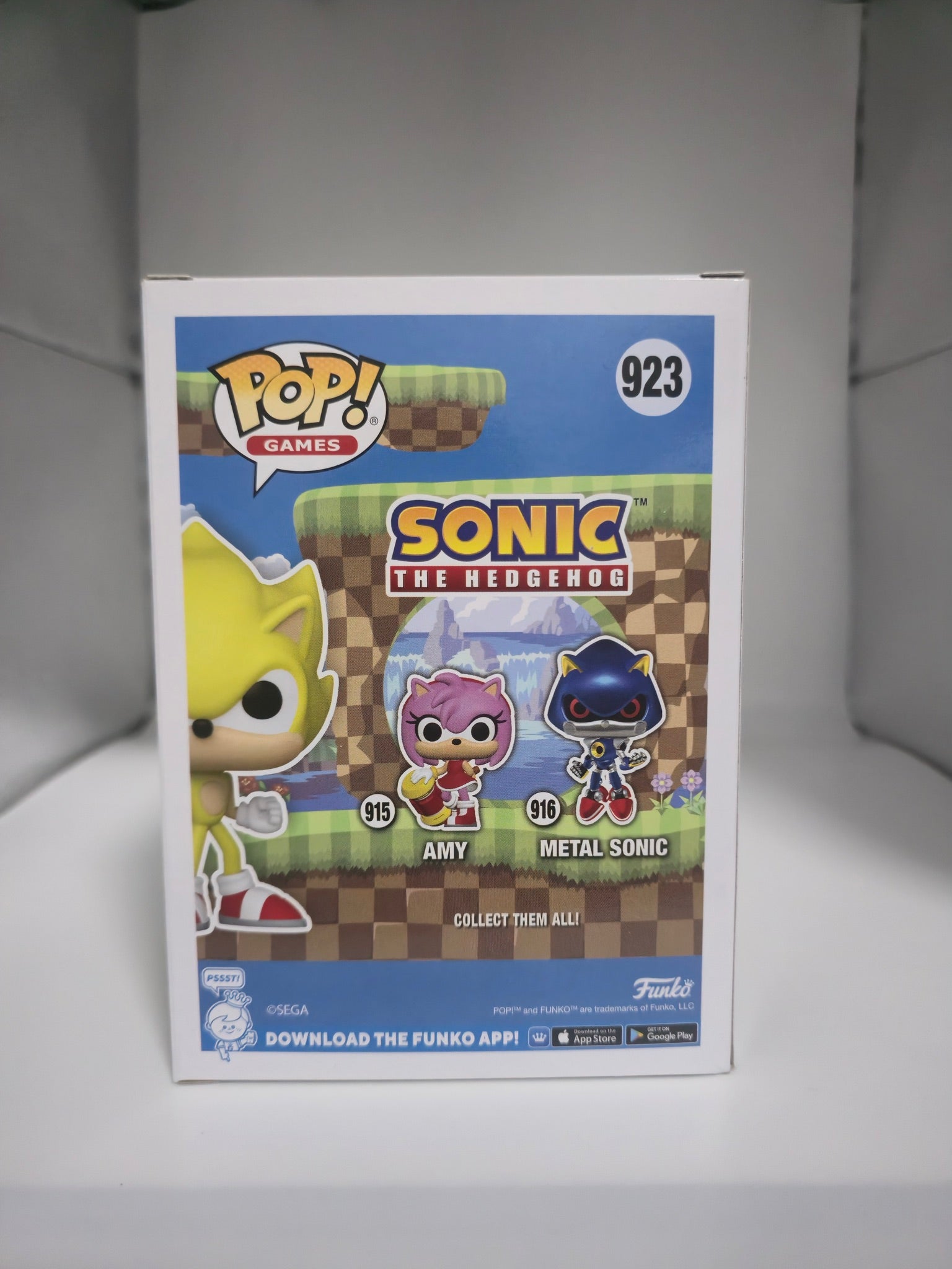 Super Sonic Funko Pop #923 back of box